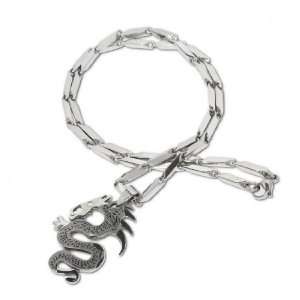   Stainless Steel 21 Inch Dragon Pendant Chain Link Necklace Jewellery