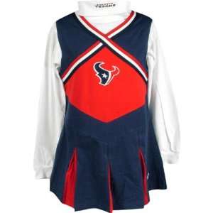   Texans Girls Youth Cheerleader Outfit w/ Turtleneck