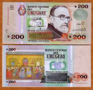 Uruguay, 200 Pesos Uruguayos, 2006, P 89, UNC  