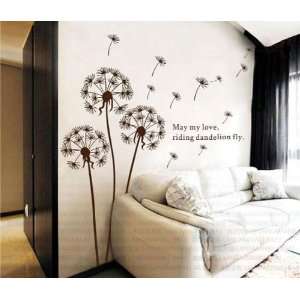 Dandelion nursery kids room removable quote vinyl wall decals stickers 