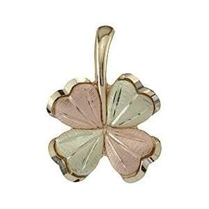  Black Hills Gold 10K Four Leaf Clover Pendant Jewelry