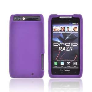  For Motorola Droid RAZR Purple Rubbery Feel Anti Slip 
