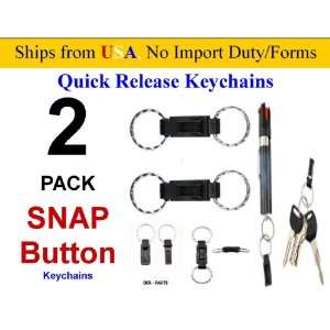  2 Pack SNAP BUTTON PULL APART SUPER QUICK RELEASE KEY 