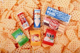 6pcs Japanese Iwako Erasers Snack Set  