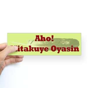 Mitakuye Oyasin All My Relations bumper sticker Horse Bumper Sticker 