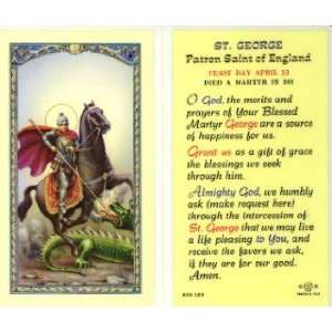  St. George Prayer Holy Card (800 189) 