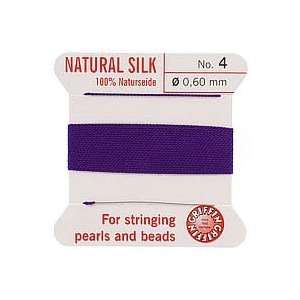 Griffin Silk Beading Cord & Needle Size 4 Amethyst Purple  