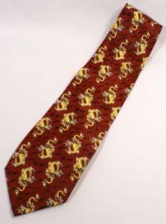 Dragons Kai Long Hand Made 100% Silk Neck Tie Necktie Designer 