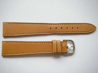 ZRC camel genuine quality leather watch band 16 mm  