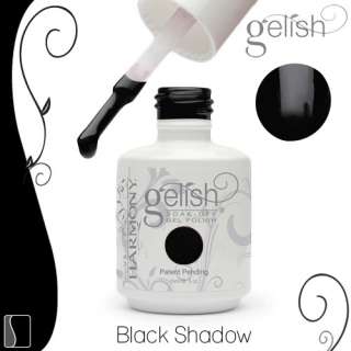   Soak Off 0.5 oz Black Shadow Gel Nail Color UV Manicure Harmony Polish