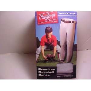  Rawlings Deluxe Baseball Pants Youth / XLarge / Grey 
