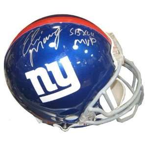   Eli Manning Inscribed Football Helmet   Autographed College Helmets