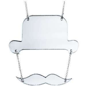  Clear Secret Stash Mustache Necklace Jewelry