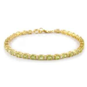  Gold vermeil peridot tennis bracelet, Golden Twilight 