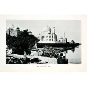 1906 Print Taj Mahal Agra India Mughal Architecture Mausoleum Shah 