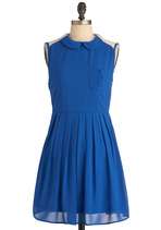 Pandemonium in Blue Dress  Mod Retro Vintage Dresses  ModCloth
