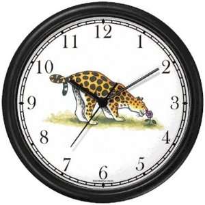   Cartoon   JP Animal Wall Clock by WatchBuddy Timepieces (Slate Blue