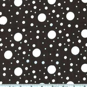  54 Wide Flamenco Polka Dots Cotton Black/White Fabric By 