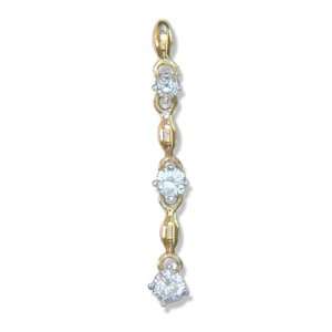  0.50 Carat Total Weight Round Diamond Dangle Earrings in 