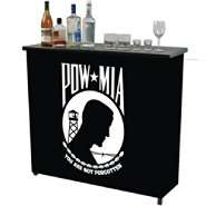 Trademark POW Metal 2 Shelf Portable Bar Table w/ Carrying Case at 