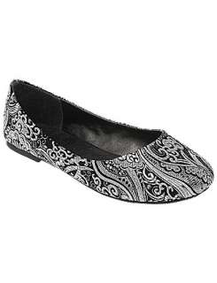 Wide width Sparkly tapestry ballet flats  Lane Bryant