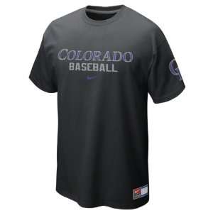  Colorado Rockies Black Nike 2012 Away Practice T Shirt 
