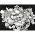    Piece Club Pack of Shatterproof Silver Splendor Christmas Ornaments