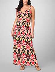   ,entityNameIkat Print Surplice Maxi Dress,productId142330