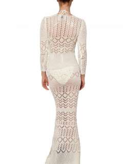 NWT Sold Out EMILIO PUCCI White Crochet Cover Up Maxi Dress Size L/46 
