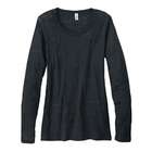 Bella Ladies 3.1 oz. Gretchen Burnout Long Sleeve T Shirt   BLACK   S