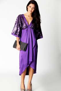  Sale  Dresses  Rebecca Sequin Kimono Sateen Wrapover 