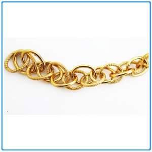 DIY Jewelry Making 1 yard of Aluminum Double Link Chains, Gold, Size 