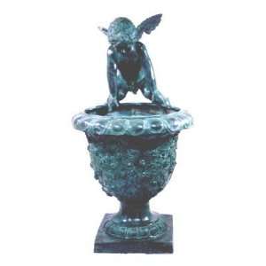 Metropolitan Galleries SRB51009 Fountain Boy on Urn   Bronze  