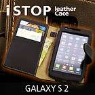   Galaxy S 2 II Handmade Genuine Cowhide Leather Diary Wallet Case Black