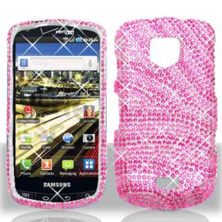 Pink Zebra Bling Case Phone Cover Samsung Droid Charge  