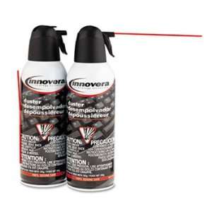  INNOVERA Compressed Gas Duster 2 10oz Cans/Pack Blasts 