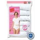 Hanes Womens Cotton Briefs 6 Pack   White, Size 6
