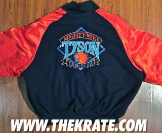 Mighty Mike TYSON fan club jacket HOLY GRAIL vtg starter 2XL Satin 