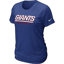 Nike New York Giants Womens Legend Wordmark Dri FIT T Shirt    