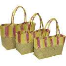 Handbags Earth Axxessories Nested Straw Totes Natural Shoes 