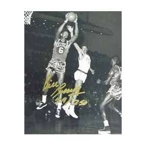  NBA Celtics Bill Russell Autographed Plaque Sports 