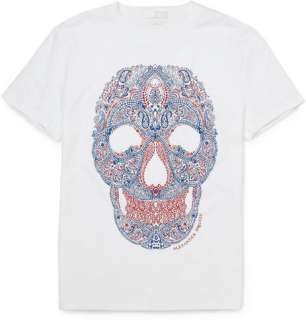   Clothing  T shirts  Crew necks  Paisley Skull Print T shirt