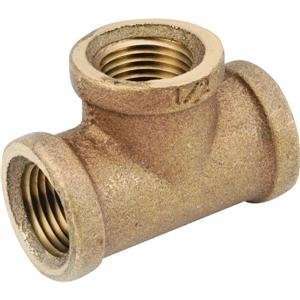  Anderson Metals Corp Inc 738101 20 Red Brass Threaded Tee 