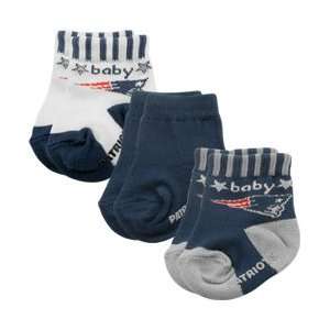  New England Patriots 3 Pack Baby Patriots Infant Bootie Socks 