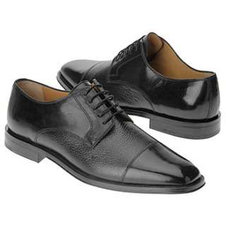 Mens Johnston and Murphy Corbett II Cap Toe Black Shoes 