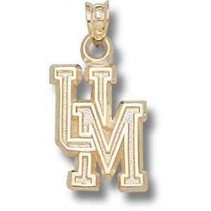Terrapins Solid 10K Gold UM Staggered Pendant  Sports 