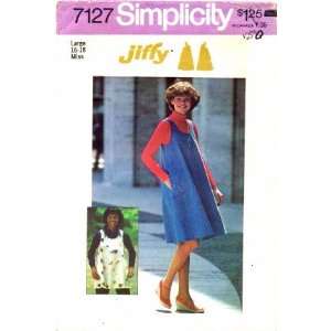 Simplicity 7127 Sewing Pattern Misses JIFFY Short Jumper or Top Size 