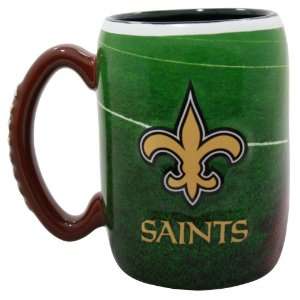 New Orleans Saints 16 Ounce Playing Field Sculpted Logo Relief Coffee 