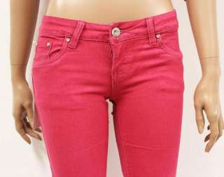 Damen Bunte Jeanshose gerades Bein Jeans Hose in Größen S M L XL  5 