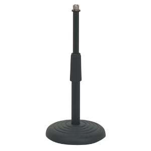   TGMC60 Round Base Desk Microphone Stand, Black Musical Instruments